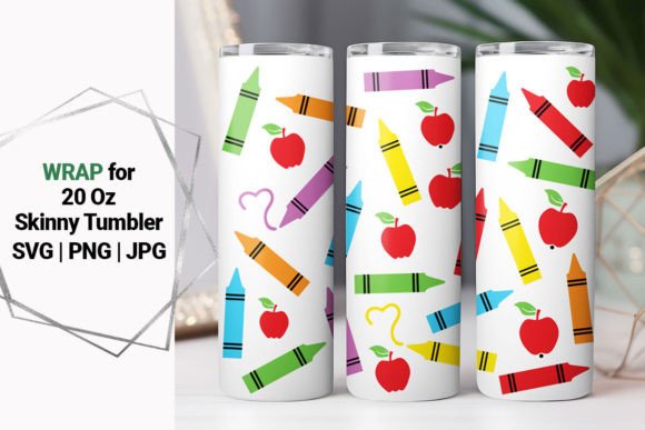20oz Tumbler School Wrap