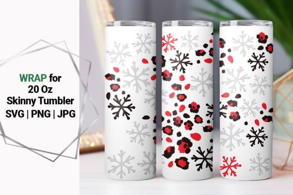 20oz Tumbler Snowflakes Wrap