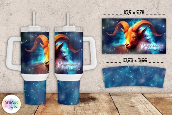 Capricorn Zodiac Tumbler Wrap 40 Ox