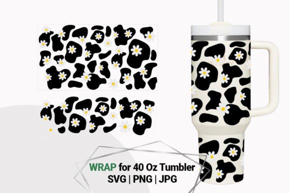 Cow Print Wrap for 40 Oz Tumbler