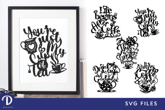 Cup of Coffee and Tea SVG