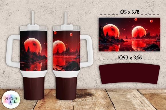 Fantasy Planets Tumbler Wrap Sublimation