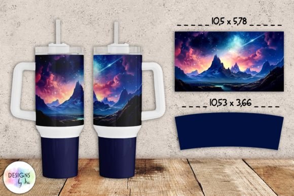 Fantasy Sky Milky Way Tumbler Wrap 40 Oz