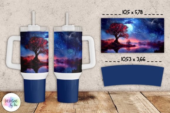 Fantasy Sky Tumbler Wrap 40 Oz
