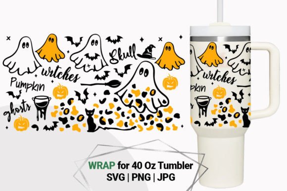 Ghost Print Wrap for 40 Oz Tumbler