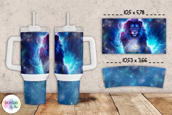 Leo Zodiac Sign Tumbler Wrap 40 Oz