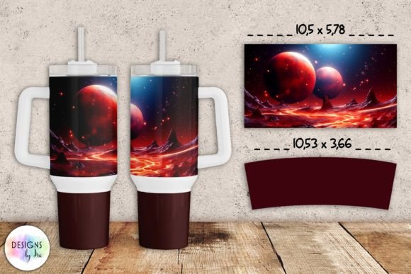 Magical Planets 40 Oz Tumbler Wrap Print