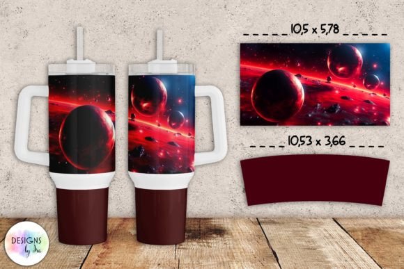 Magical Planets Tumbler Wrap Sublimation