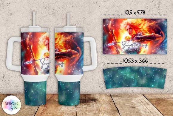 Sagittarius Zodiac Sign Tumbler Wrap