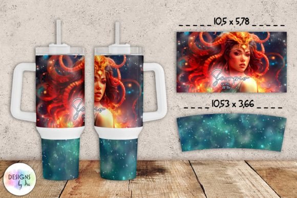 Scorpio Zodiac Sign Tumbler Wrap 40 Oz