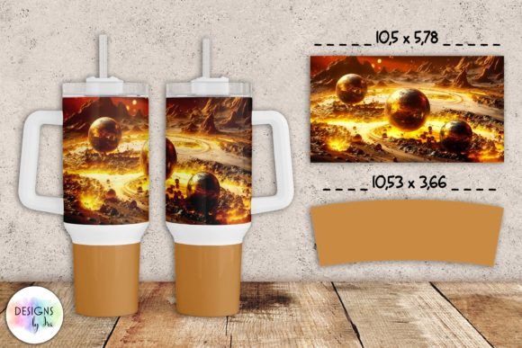 Stellar Planets Tumbler Wrap Sublimation