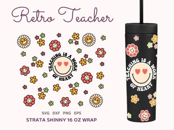 Teacher Strata 16oz Wrap SVG